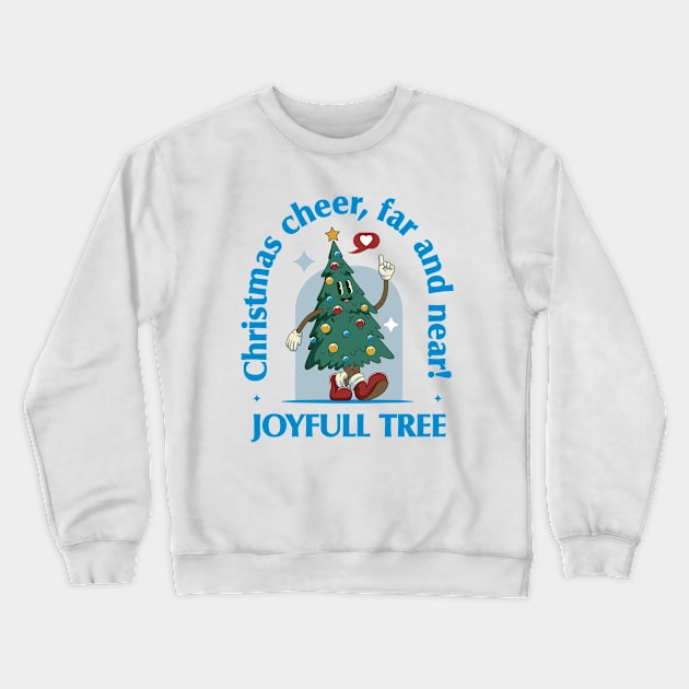 Joyful Christmas Tree Crewneck Sweatshirt by milatees